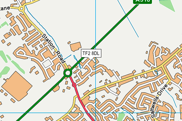 TF2 8DL map - OS VectorMap District (Ordnance Survey)