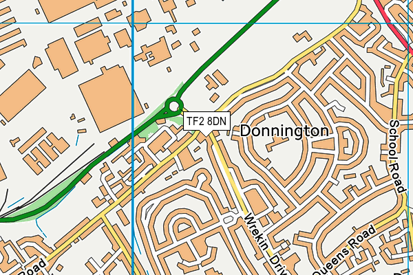 TF2 8DN map - OS VectorMap District (Ordnance Survey)