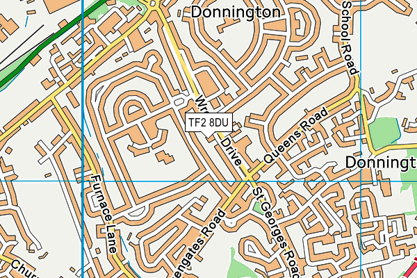 TF2 8DU map - OS VectorMap District (Ordnance Survey)
