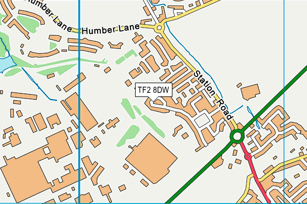 TF2 8DW map - OS VectorMap District (Ordnance Survey)