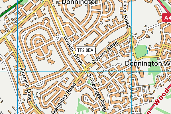TF2 8EA map - OS VectorMap District (Ordnance Survey)