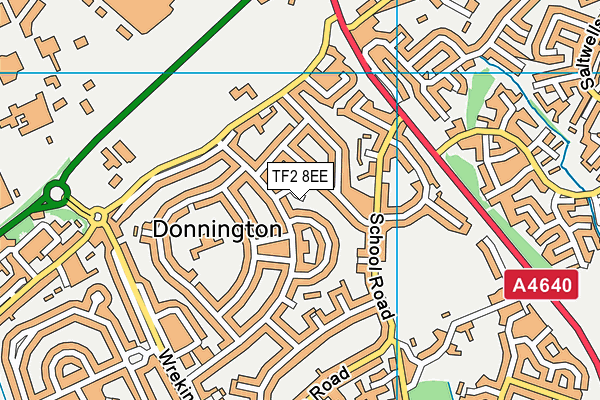 TF2 8EE map - OS VectorMap District (Ordnance Survey)