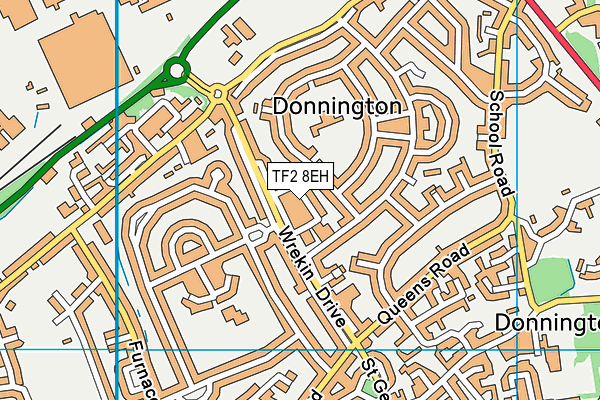 TF2 8EH map - OS VectorMap District (Ordnance Survey)