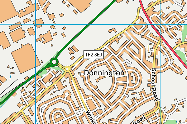 TF2 8EJ map - OS VectorMap District (Ordnance Survey)