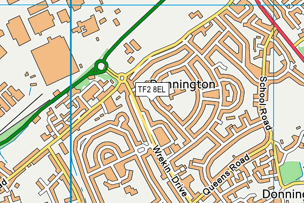 TF2 8EL map - OS VectorMap District (Ordnance Survey)