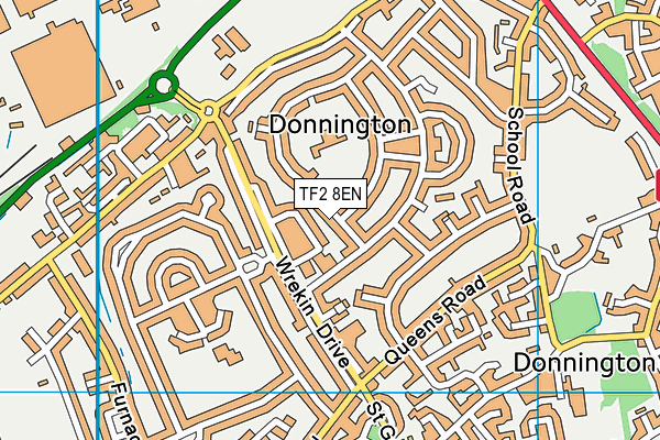 TF2 8EN map - OS VectorMap District (Ordnance Survey)