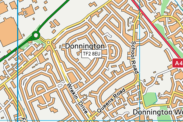 TF2 8EU map - OS VectorMap District (Ordnance Survey)