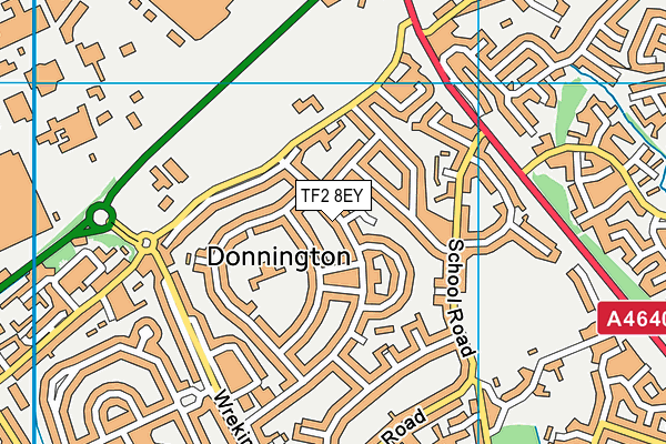 TF2 8EY map - OS VectorMap District (Ordnance Survey)