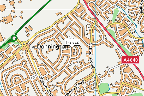 TF2 8EZ map - OS VectorMap District (Ordnance Survey)