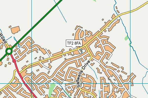 TF2 8FA map - OS VectorMap District (Ordnance Survey)