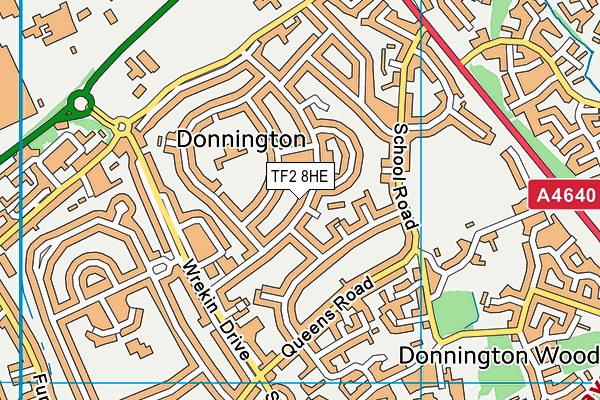 TF2 8HE map - OS VectorMap District (Ordnance Survey)