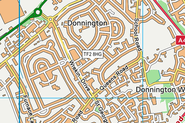 TF2 8HG map - OS VectorMap District (Ordnance Survey)