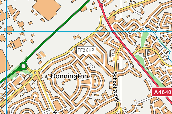 TF2 8HP map - OS VectorMap District (Ordnance Survey)