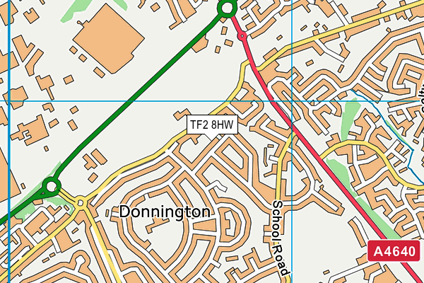 TF2 8HW map - OS VectorMap District (Ordnance Survey)