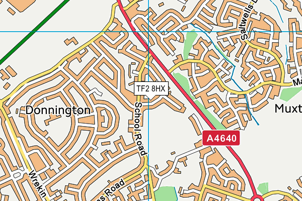 TF2 8HX map - OS VectorMap District (Ordnance Survey)