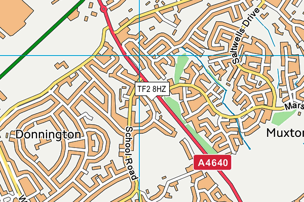 TF2 8HZ map - OS VectorMap District (Ordnance Survey)