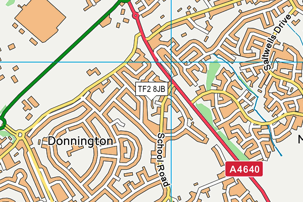 TF2 8JB map - OS VectorMap District (Ordnance Survey)