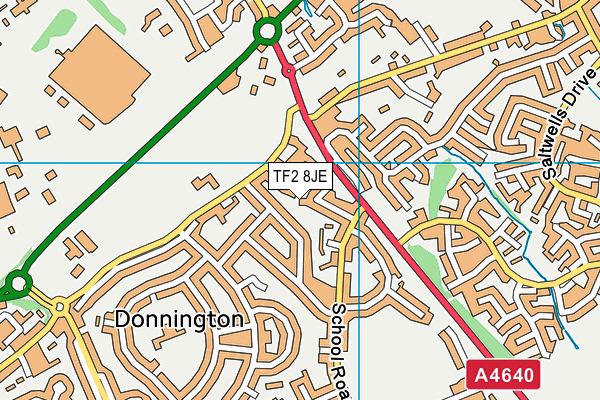 TF2 8JE map - OS VectorMap District (Ordnance Survey)