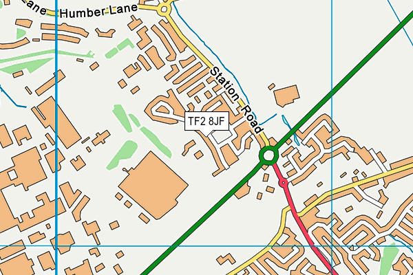 TF2 8JF map - OS VectorMap District (Ordnance Survey)