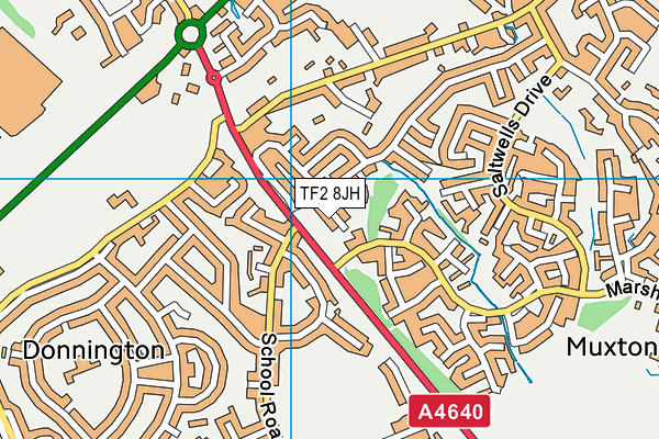 TF2 8JH map - OS VectorMap District (Ordnance Survey)