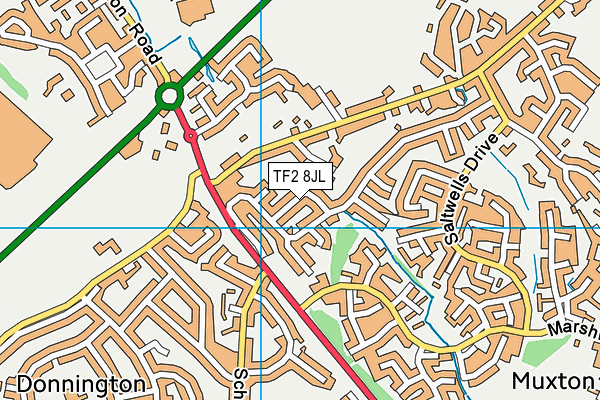 TF2 8JL map - OS VectorMap District (Ordnance Survey)