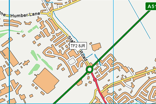 TF2 8JR map - OS VectorMap District (Ordnance Survey)