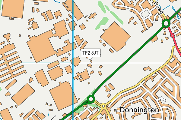 TF2 8JT map - OS VectorMap District (Ordnance Survey)