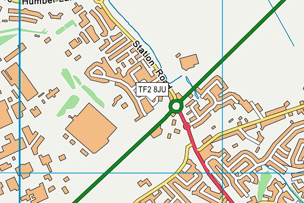 TF2 8JU map - OS VectorMap District (Ordnance Survey)