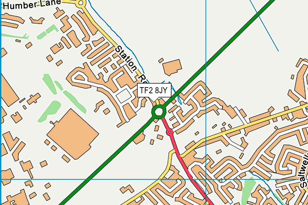 TF2 8JY map - OS VectorMap District (Ordnance Survey)