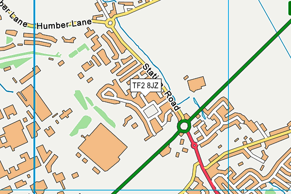TF2 8JZ map - OS VectorMap District (Ordnance Survey)