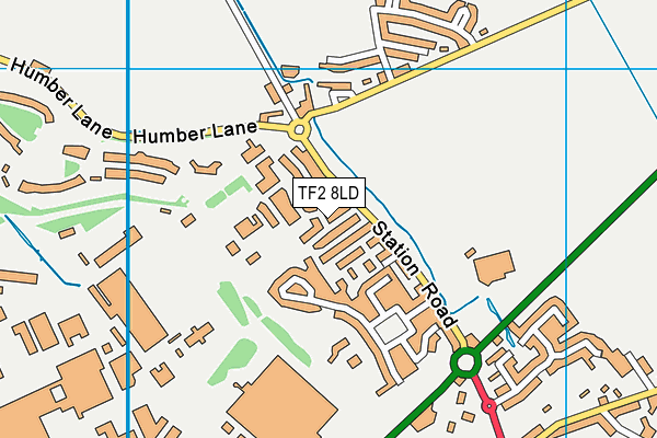 TF2 8LD map - OS VectorMap District (Ordnance Survey)