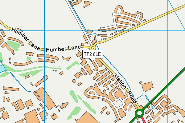 TF2 8LE map - OS VectorMap District (Ordnance Survey)