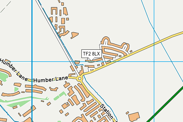 TF2 8LX map - OS VectorMap District (Ordnance Survey)