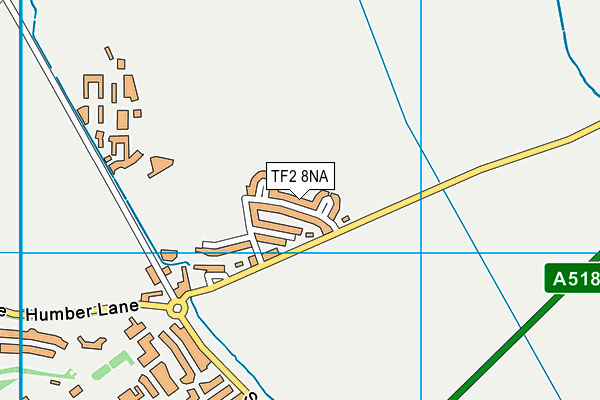 TF2 8NA map - OS VectorMap District (Ordnance Survey)