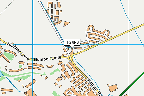 TF2 8NB map - OS VectorMap District (Ordnance Survey)
