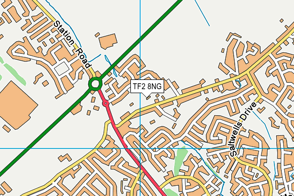 TF2 8NG map - OS VectorMap District (Ordnance Survey)