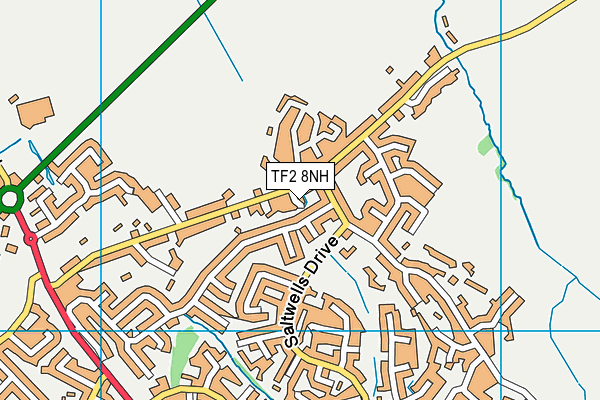 TF2 8NH map - OS VectorMap District (Ordnance Survey)