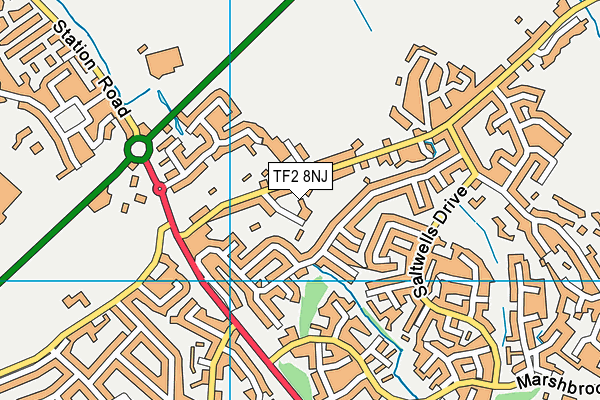 TF2 8NJ map - OS VectorMap District (Ordnance Survey)