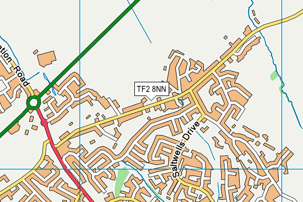 TF2 8NN map - OS VectorMap District (Ordnance Survey)