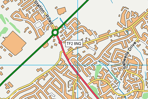 TF2 8NQ map - OS VectorMap District (Ordnance Survey)