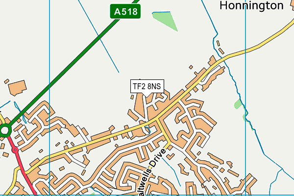 TF2 8NS map - OS VectorMap District (Ordnance Survey)