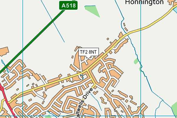 TF2 8NT map - OS VectorMap District (Ordnance Survey)