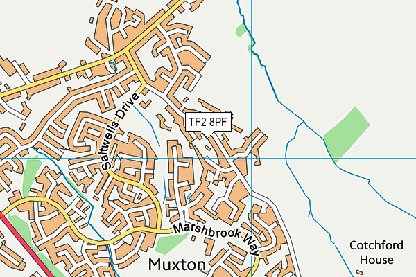 TF2 8PF map - OS VectorMap District (Ordnance Survey)