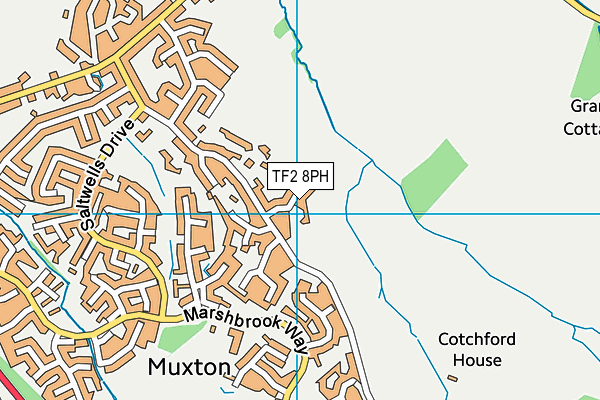 TF2 8PH map - OS VectorMap District (Ordnance Survey)