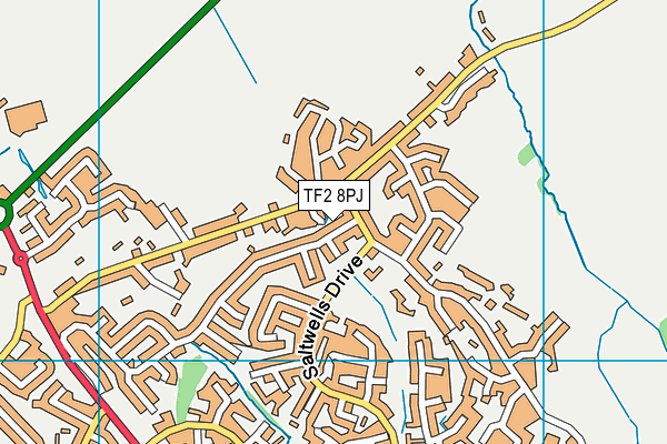 TF2 8PJ map - OS VectorMap District (Ordnance Survey)