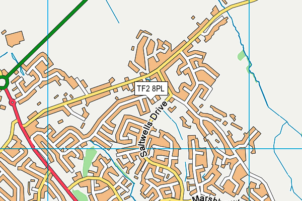 TF2 8PL map - OS VectorMap District (Ordnance Survey)