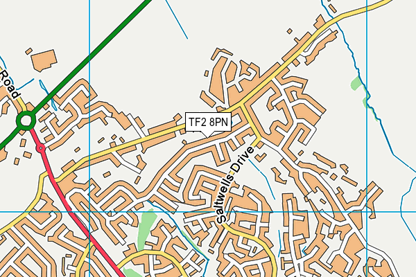 TF2 8PN map - OS VectorMap District (Ordnance Survey)