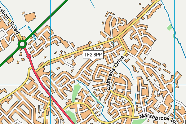 TF2 8PP map - OS VectorMap District (Ordnance Survey)