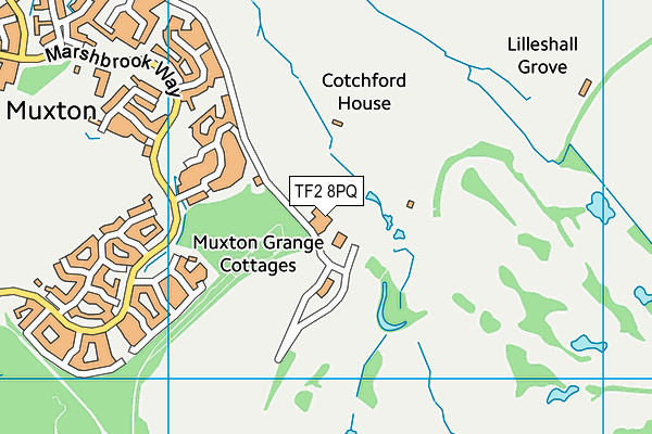 The Shropshire Golf Centre map (TF2 8PQ) - OS VectorMap District (Ordnance Survey)