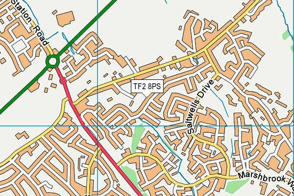 TF2 8PS map - OS VectorMap District (Ordnance Survey)